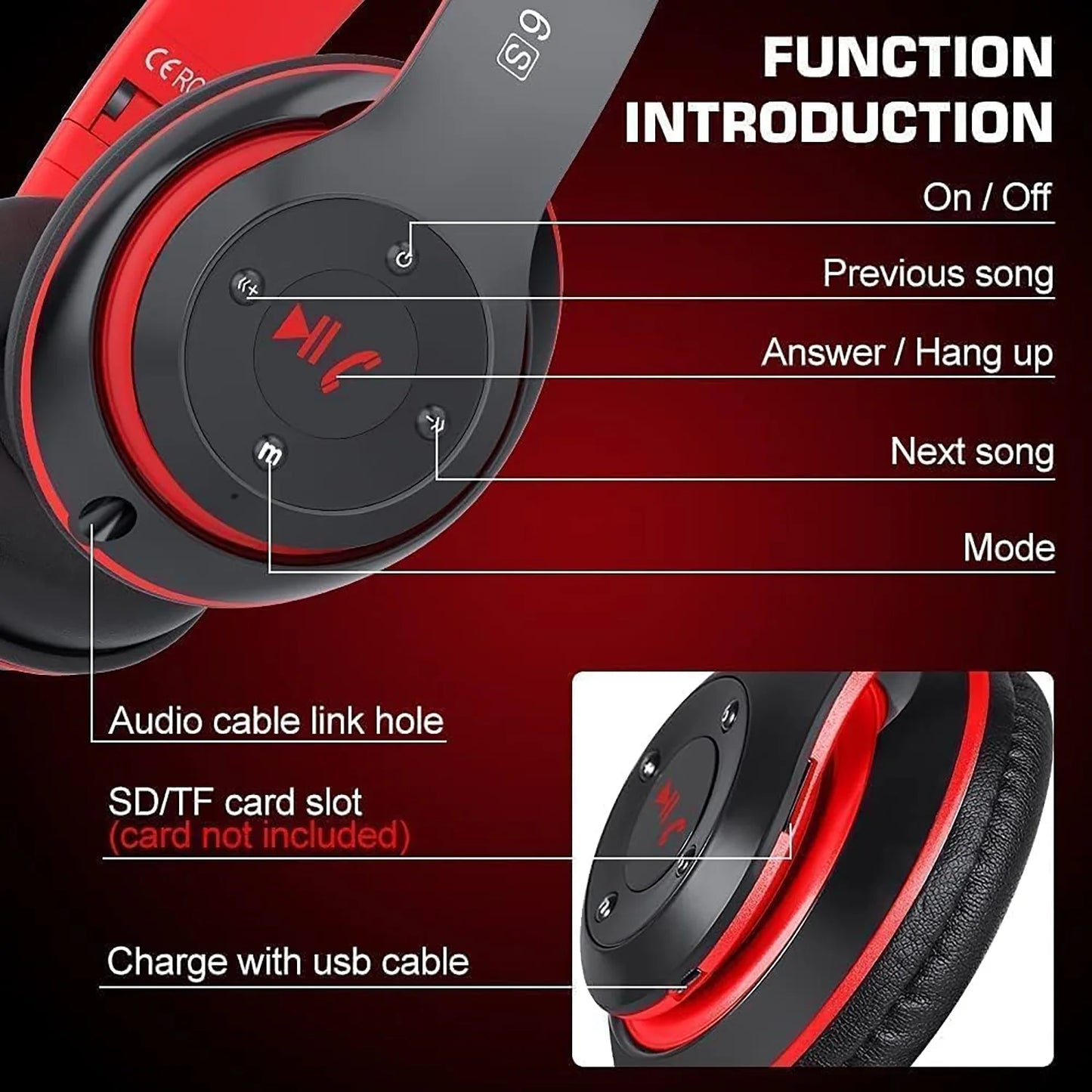 Over-Ear Bluetooth Headphones – 6 EQ Modes