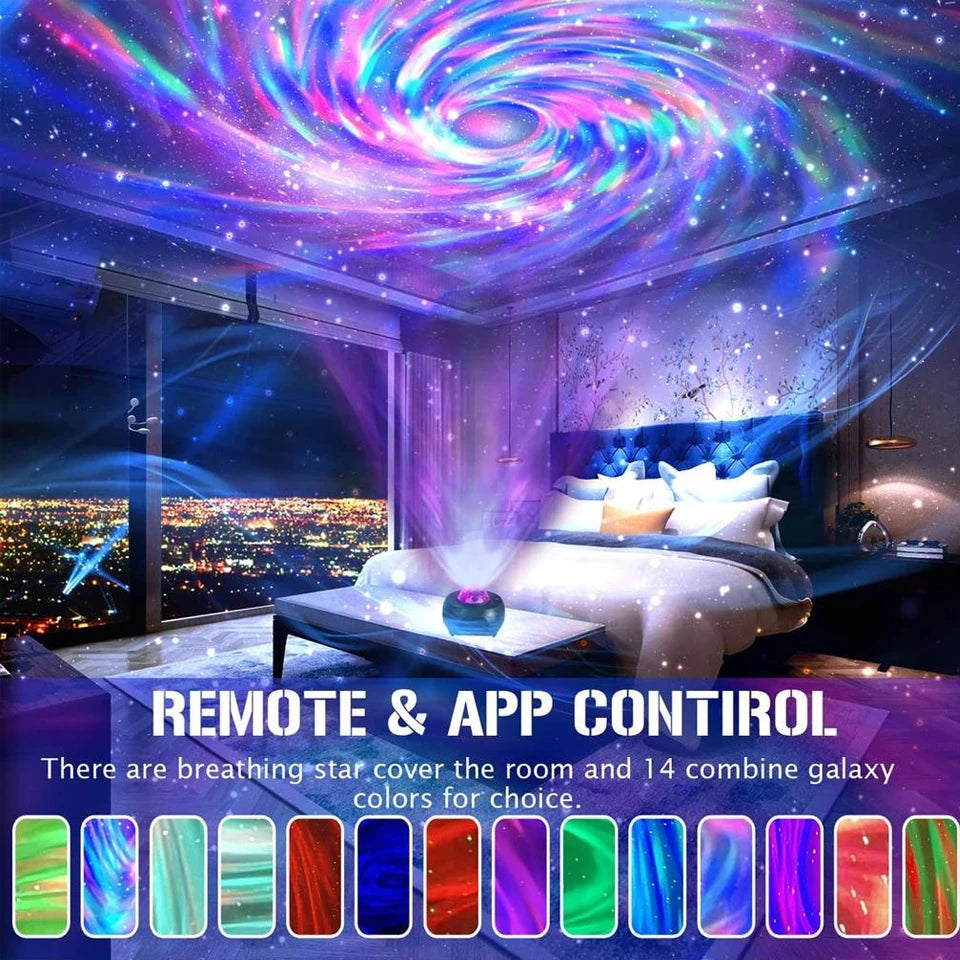 Smart Galaxy Star Projector – Bluetooth Speaker Night Light with App Control & Music Sync