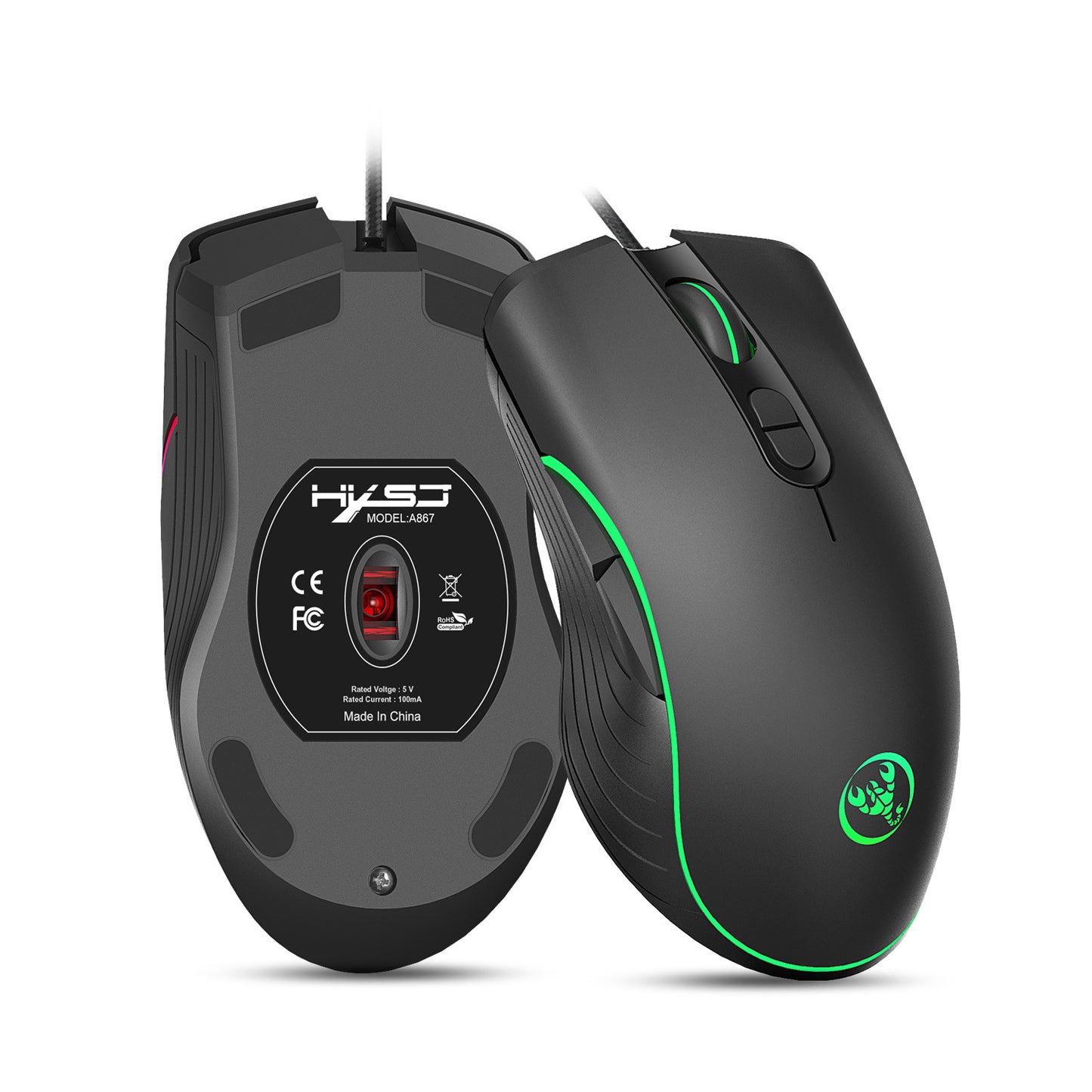 Glowing RGB Gaming Wired Mouse