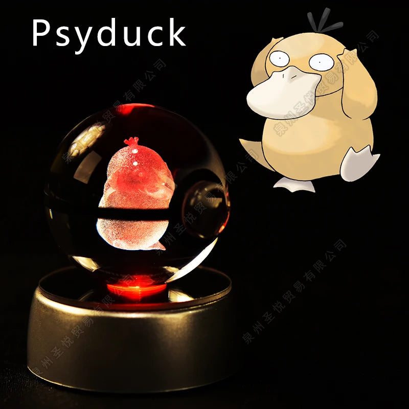 Pokémon LED Crystal Ball – 3D Glass Pokéball Lamp with Pikachu, Mewtwo, Charizard & More, COLLECT THEM ALL!