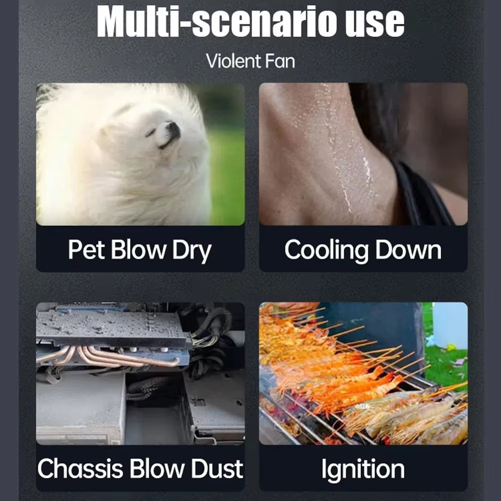 X6/X9 Jet Blower – Ultra-Powerful 200,000RPM Dust Cleaner with Type-C Charging & Turbo Boost