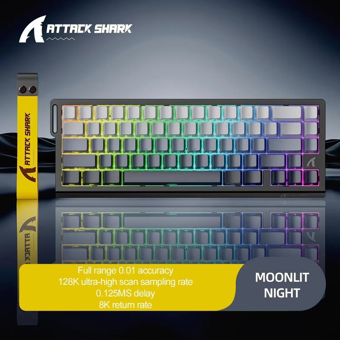 ATTACK SHARK X68HE Wired Gaming Keyboard Magnetic Switch RGB 8K E-Sports Mechanical Keyboard 0.01Mm RT Accuracy 128K Scan Rate