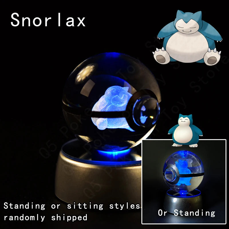 Pokémon LED Crystal Ball – 3D Glass Pokéball Lamp with Pikachu, Mewtwo, Charizard & More, COLLECT THEM ALL!