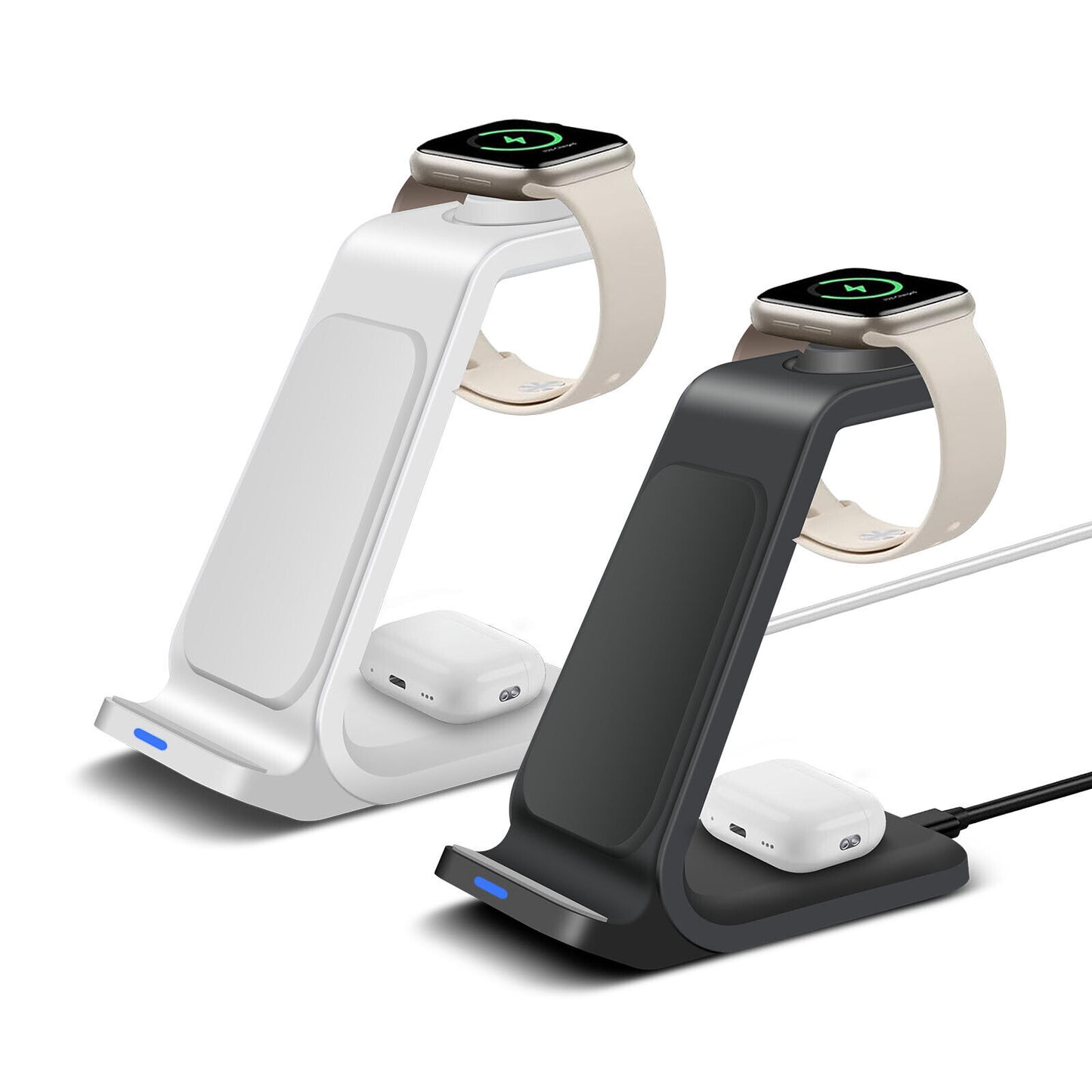 Premium Wireless Charger Dock Charging Station 3-in-1 for Apple & Samsung Products