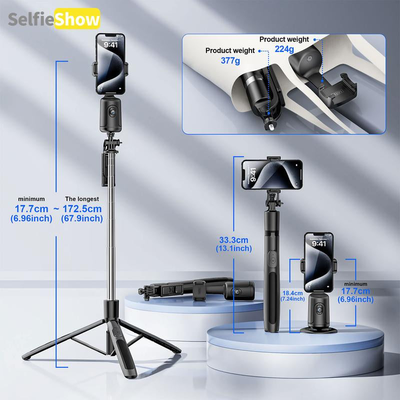 Smart AI Tracking Tripod — 360° Auto-Follow, Facial Recognition, Pan & Tilt Stabilization Perfect for Home, Vlogging & Outdoor Shots