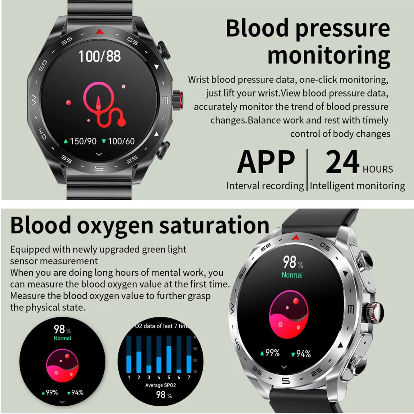 T95 Smartwatch with Built-In TWS Noise Cancelling Earbuds