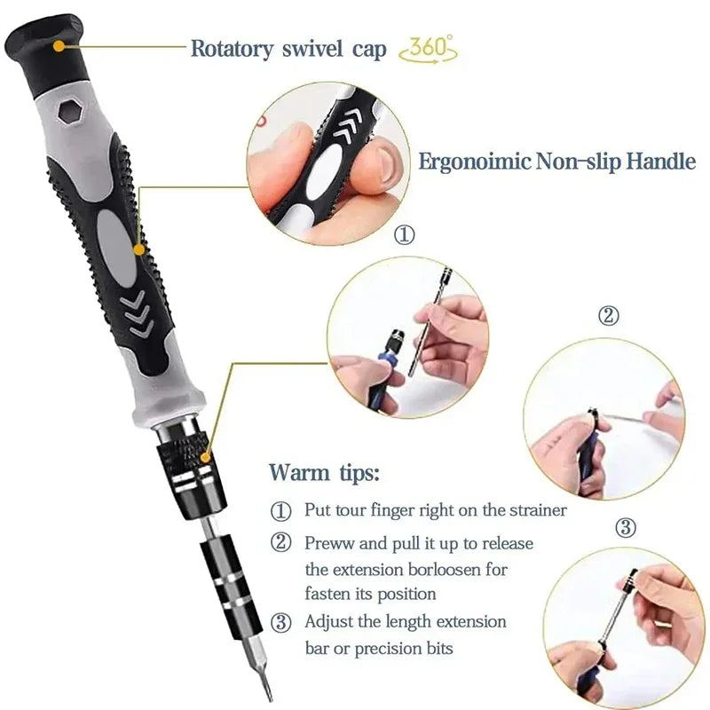 Tech Wiz FixPro – 115-in-1 Precision Screwdriver Set with Magnetic Bits & Compact Carry Case