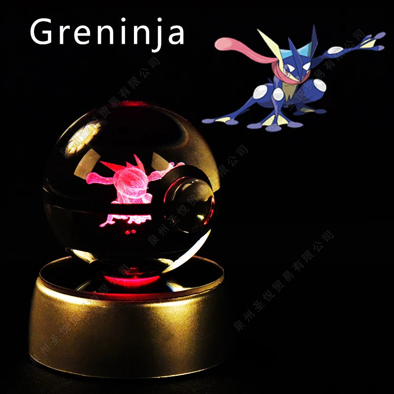 Pokémon LED Crystal Ball – 3D Glass Pokéball Lamp with Pikachu, Mewtwo, Charizard & More, COLLECT THEM ALL!