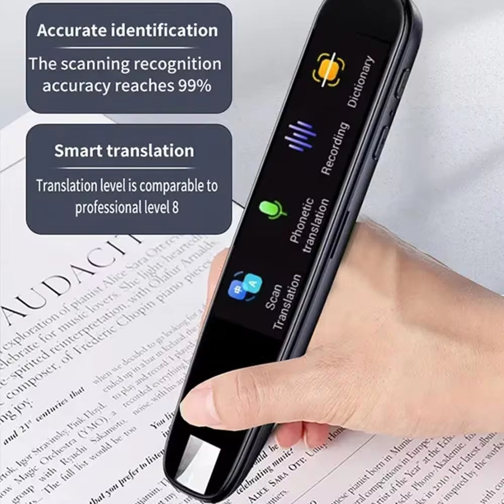 Intelligent Translation Pen – Point Reading, Offline Dictionary & Language Scanner (123 Languages)