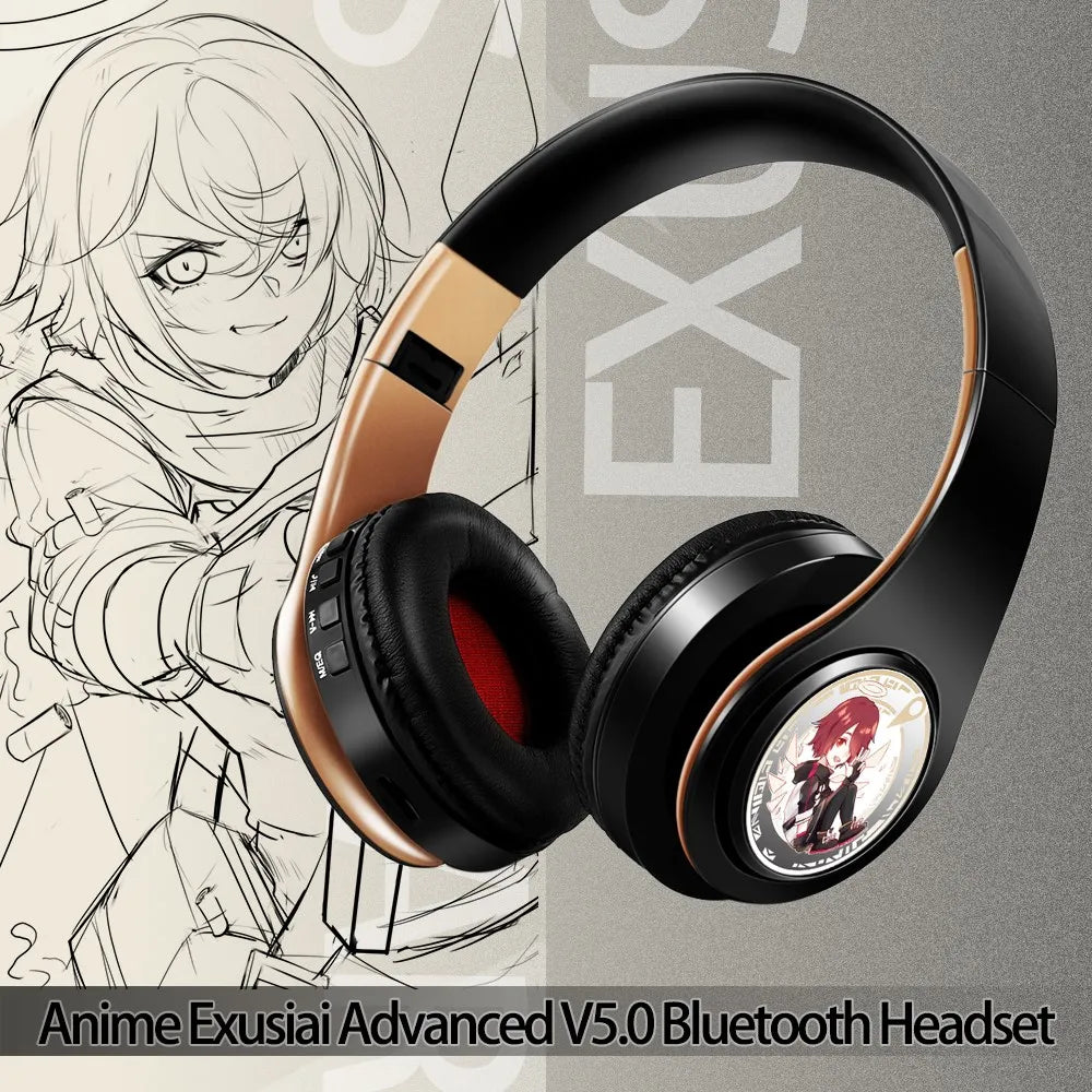 Arknights Exusiai Wireless Headphones – Anime Bluetooth Gaming Earphones with Mic