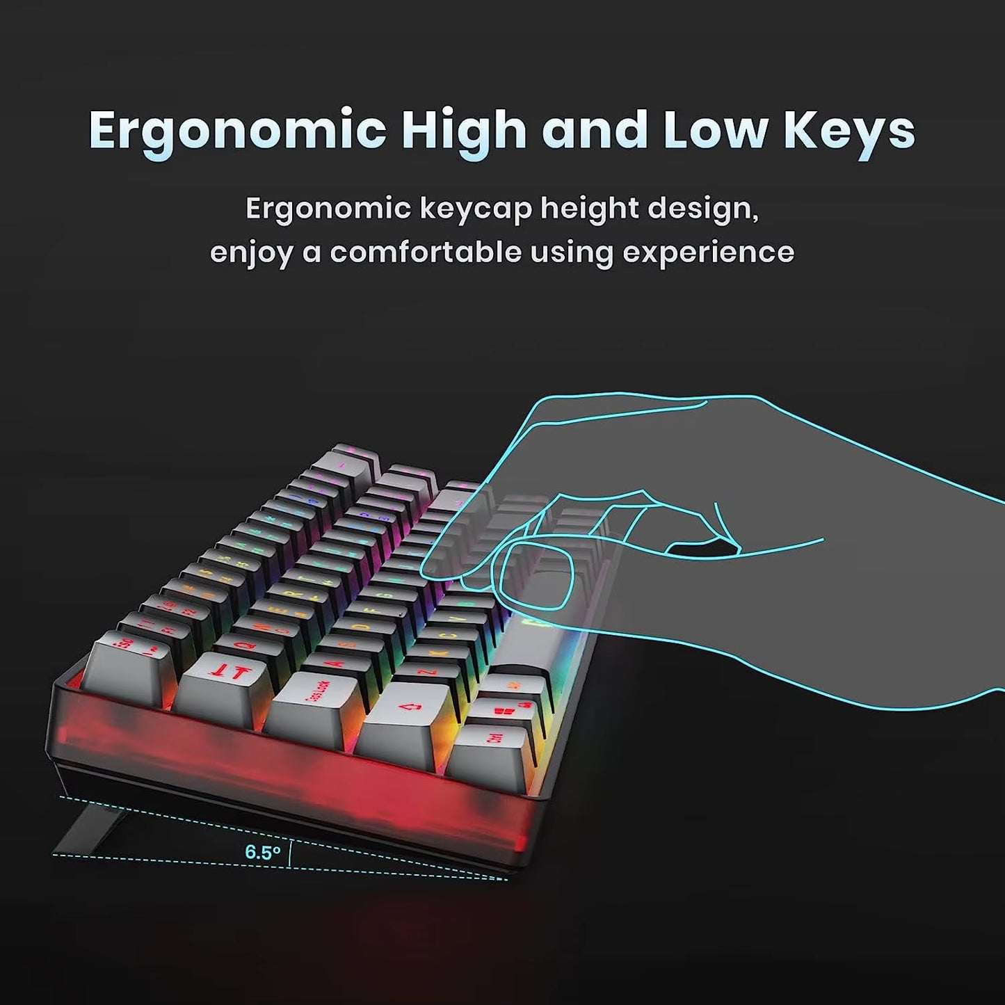 Rechargeable Wireless RGB Gaming Keyboard