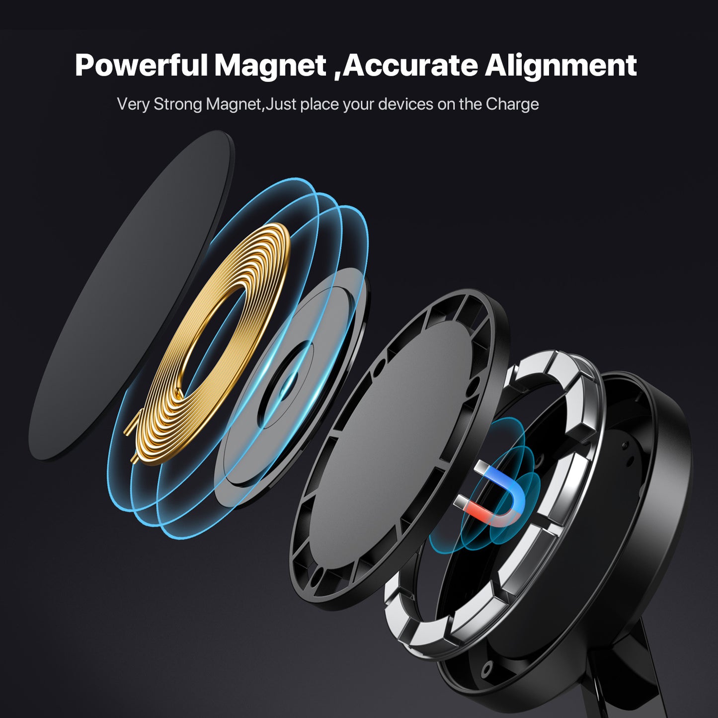 Magnetic Wireless Charging Station – Triple Device Support + Soft Night Light