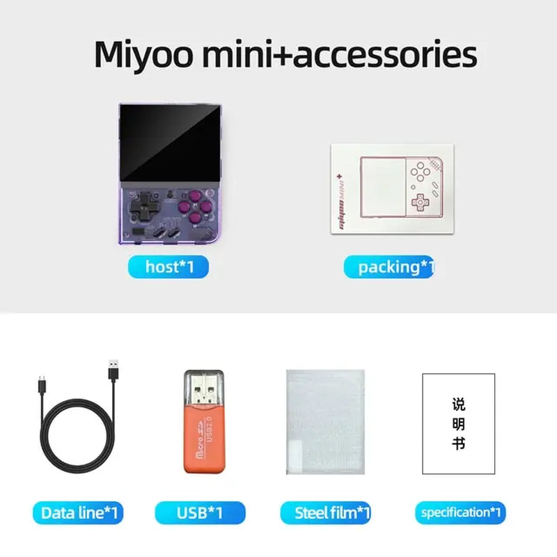 Mini+ V2 Retro Handheld Game Console – 3.5'' IPS Screen, Linux System, Classic Games