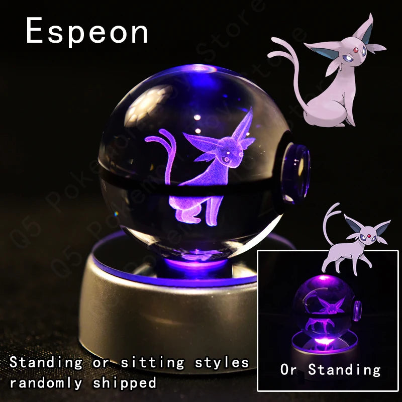 Pokémon LED Crystal Ball – 3D Glass Pokéball Lamp with Pikachu, Mewtwo, Charizard & More, COLLECT THEM ALL!