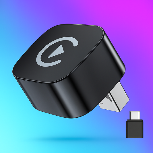 Plug & Play Car Adapter – Wireless CarPlay + Android Auto