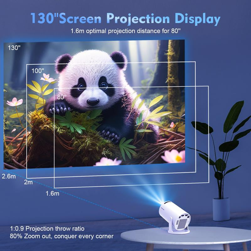 HY300Pro Mini 4K Projector — 290ANSI Brilliance, Dual WiFi6, Android 11, Built-In Sound & Remote 2025’s Ultimate Home + Outdoor Cinema