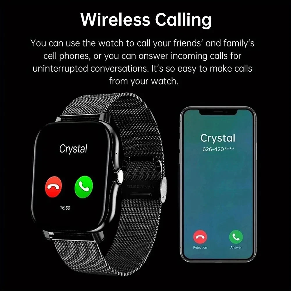 2024 Smartwatch – 1.44" Color Display, Bluetooth Call, Blood Oxygen & Pressure Monitor