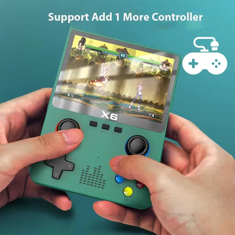 X6 Pocket Console – IPS Display, Dual Joysticks, Multi-Platform Emulator (GBA & More)