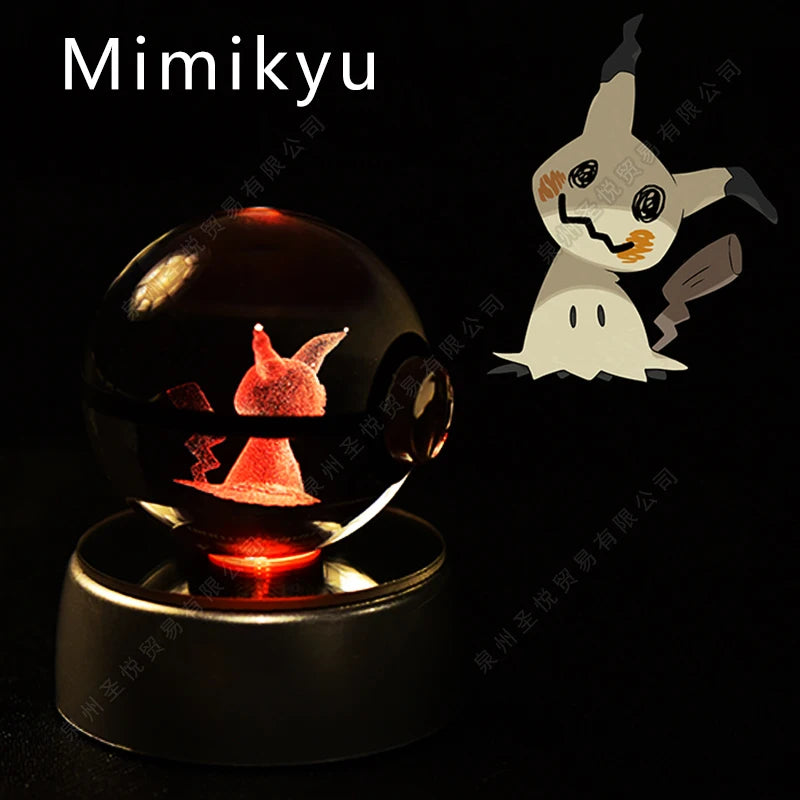 Pokémon LED Crystal Ball – 3D Glass Pokéball Lamp with Pikachu, Mewtwo, Charizard & More, COLLECT THEM ALL!