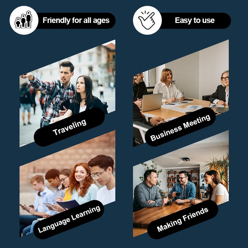 T21 AI Translator — 138 Languages, Real-Time Voice & Photo Translation Offline Mode + Touchscreen Built for Travel & Business