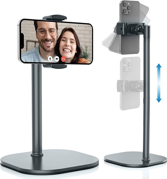 Height Adjustable Phone Holder – Sleek Desktop Stand for Hands-Free Viewing