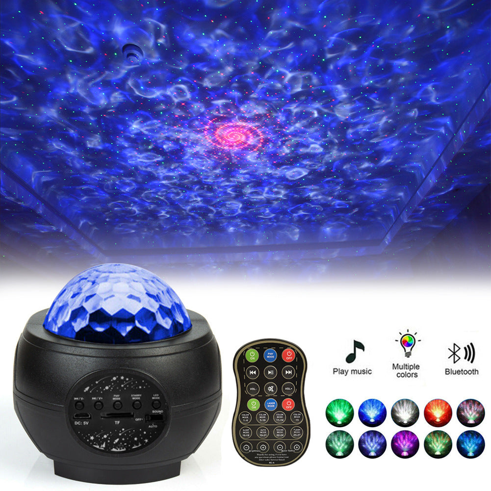 Tech Wiz GalaxyWave – LED Night Light Projector with Bluetooth Music & Ocean Effects