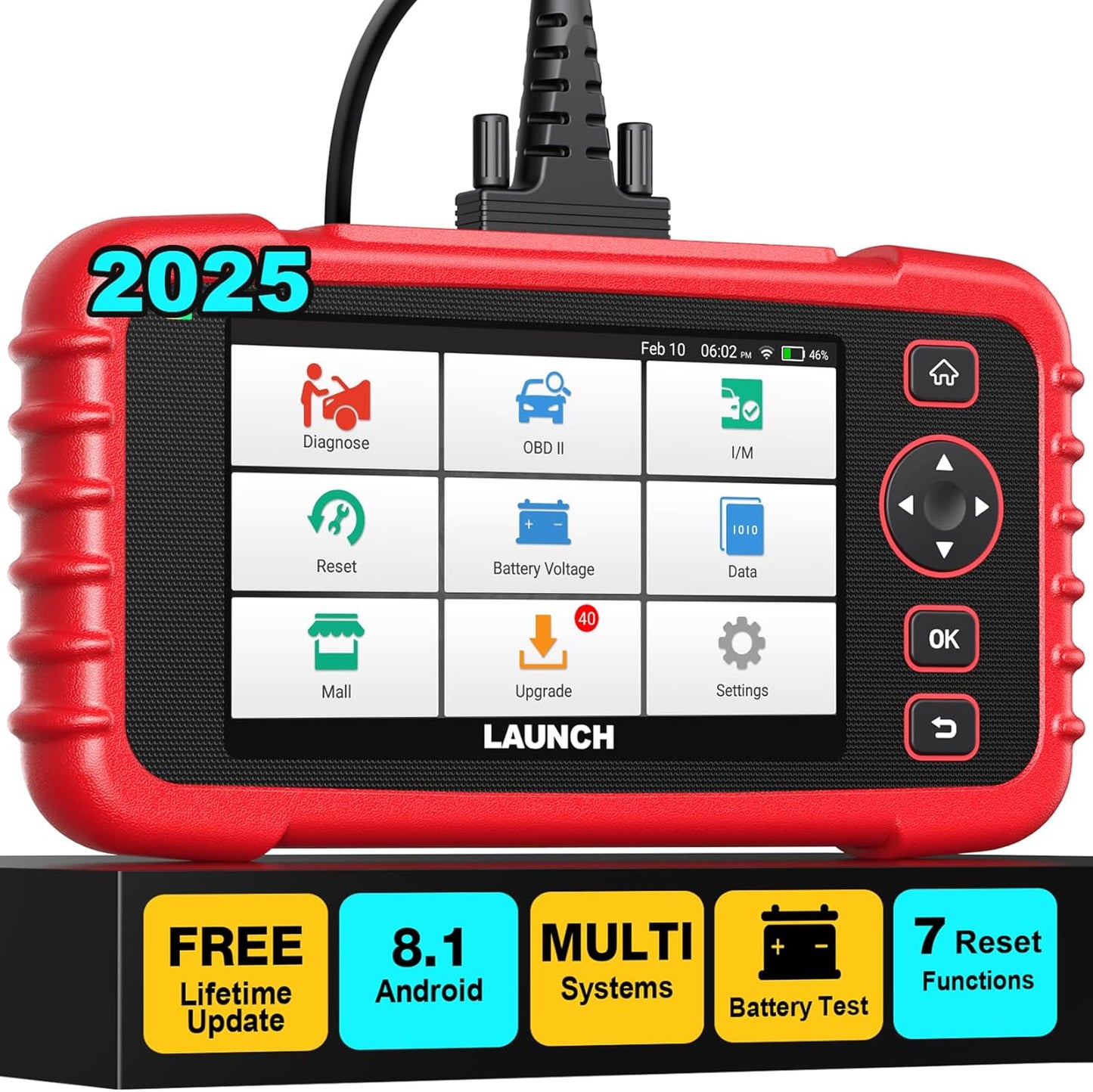 CRP123X OBD2 Car Scanner – Code Reader for TCM, ABS, SRS, Engine & Battery with WiFi & Lifetime Updates