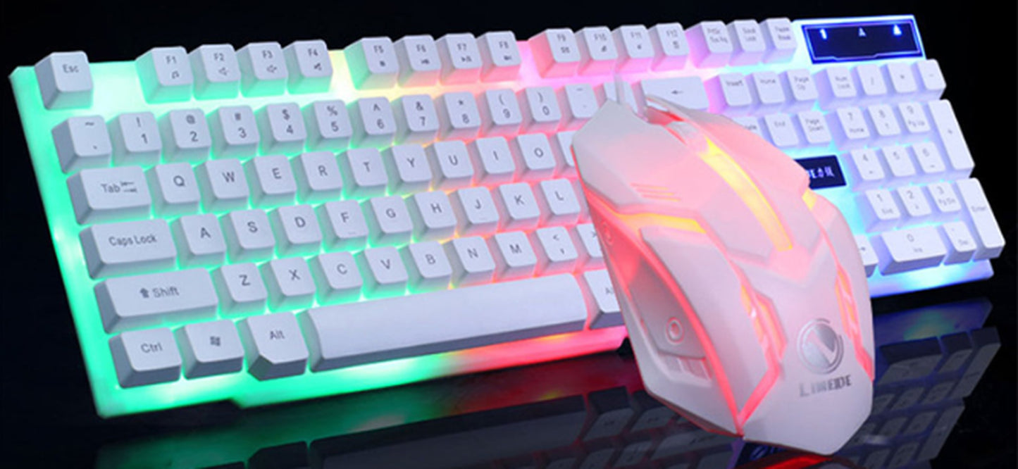 GTX300 Gaming Keyboard & Mouse Set – RGB Glowing Combo for CF, LoL & PC Gamer
