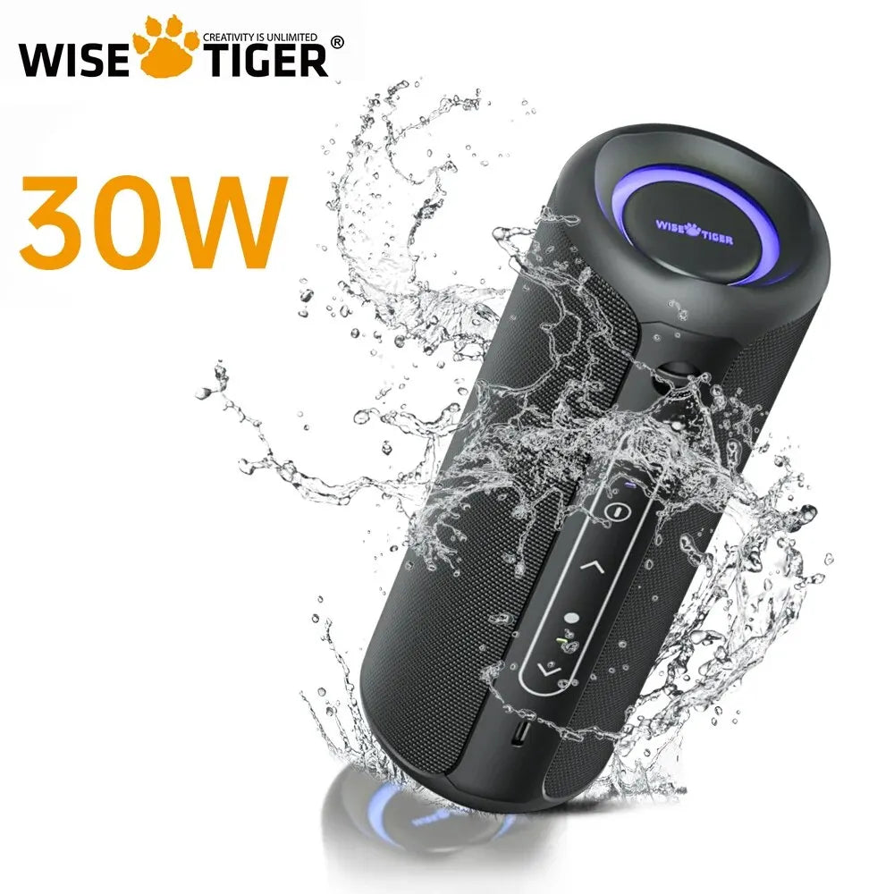 P3 30W Bluetooth Speaker – Waterproof, Bass Boost, RGB Lights & Dual Pairing Power