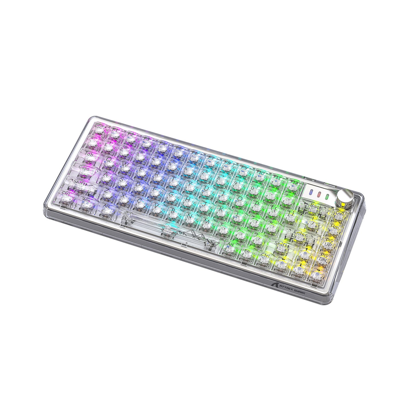 Attack Shark K75RGB Wireless Mechanical Keyboard – Transparent & Hot-Swappable