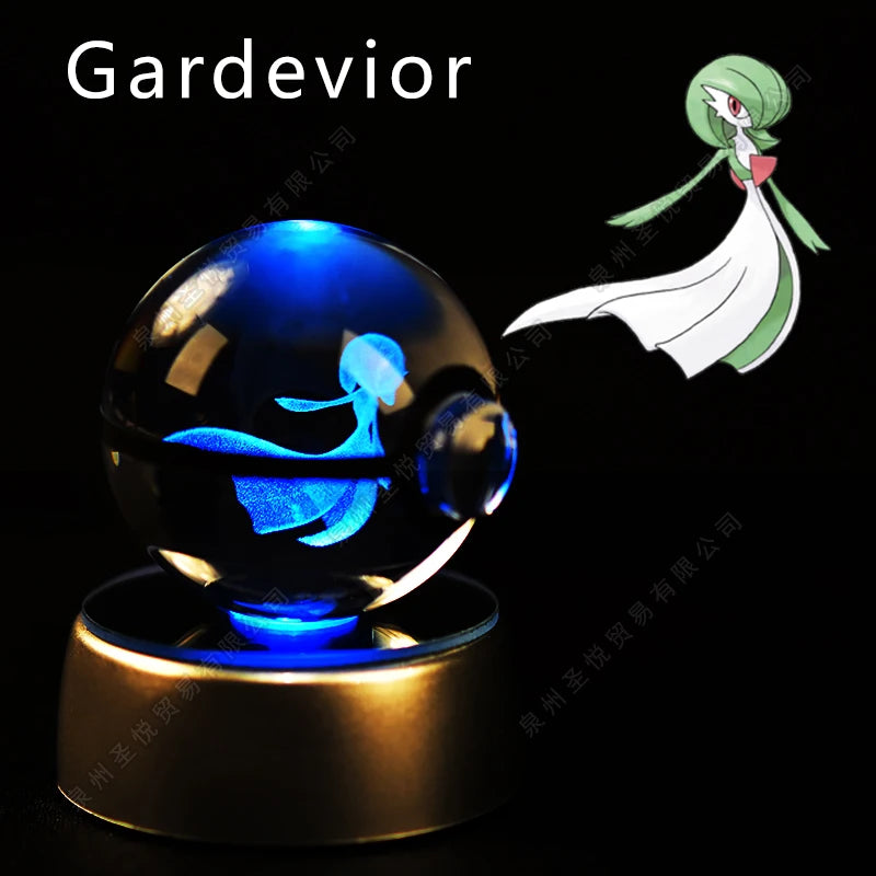 Pokémon LED Crystal Ball – 3D Glass Pokéball Lamp with Pikachu, Mewtwo, Charizard & More, COLLECT THEM ALL!