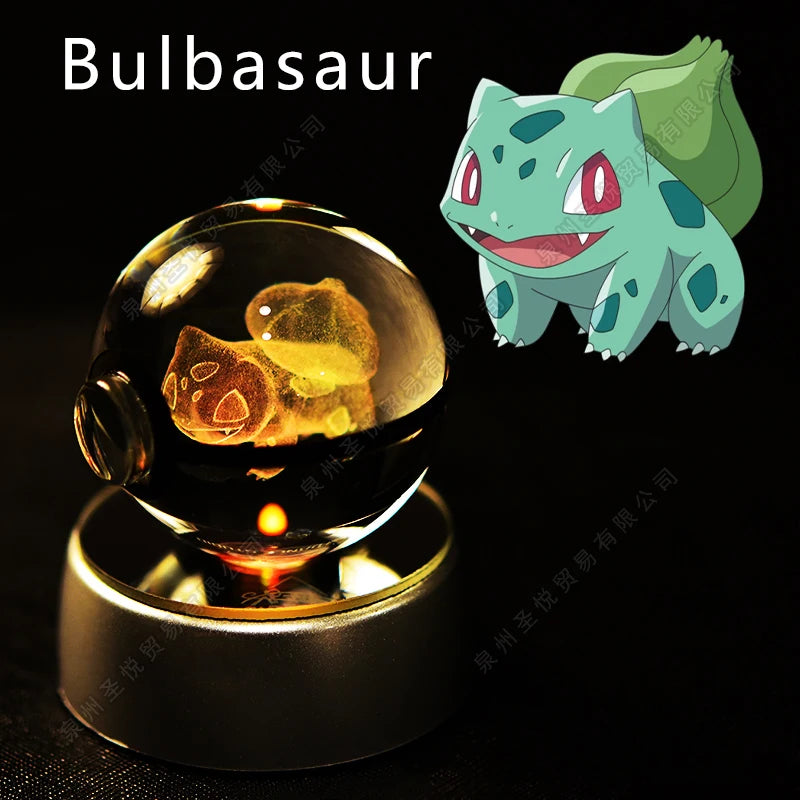 Pokémon LED Crystal Ball – 3D Glass Pokéball Lamp with Pikachu, Mewtwo, Charizard & More, COLLECT THEM ALL!