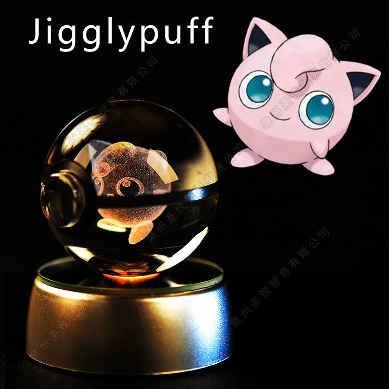 Pokémon LED Crystal Ball – 3D Glass Pokéball Lamp with Pikachu, Mewtwo, Charizard & More, COLLECT THEM ALL!