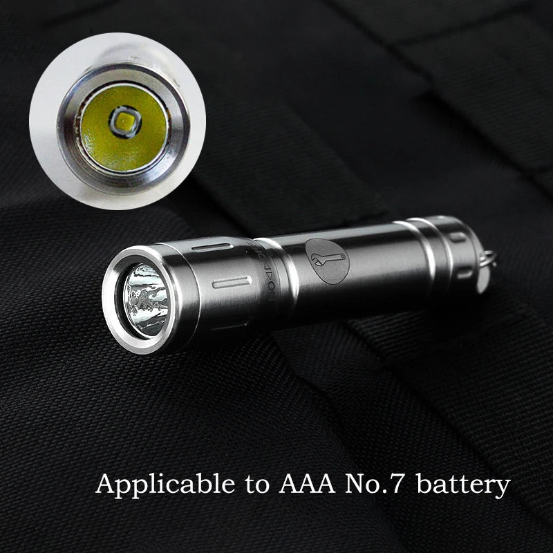 Titanium Mini LED Flashlight – Rechargeable Keychain Light with Magnetic Base