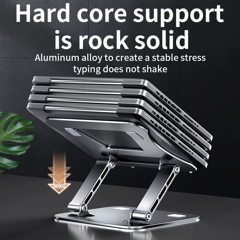 Laptop Cooling Stand – Foldable Aluminum Holder for 10''– 17'' Devices