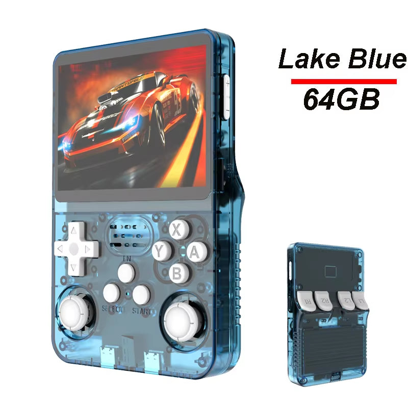 R36S Handheld Game Console – 3.5” IPS Screen, 64GB/128GB Retro Games, ArkOS System