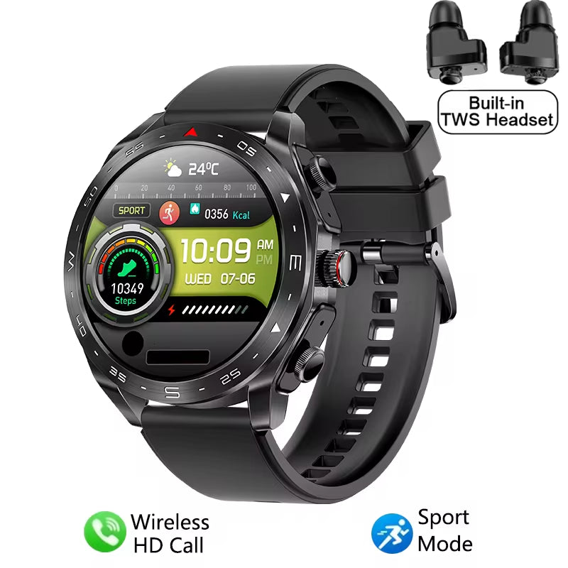 T95 Smartwatch with Built-In TWS Noise Cancelling Earbuds