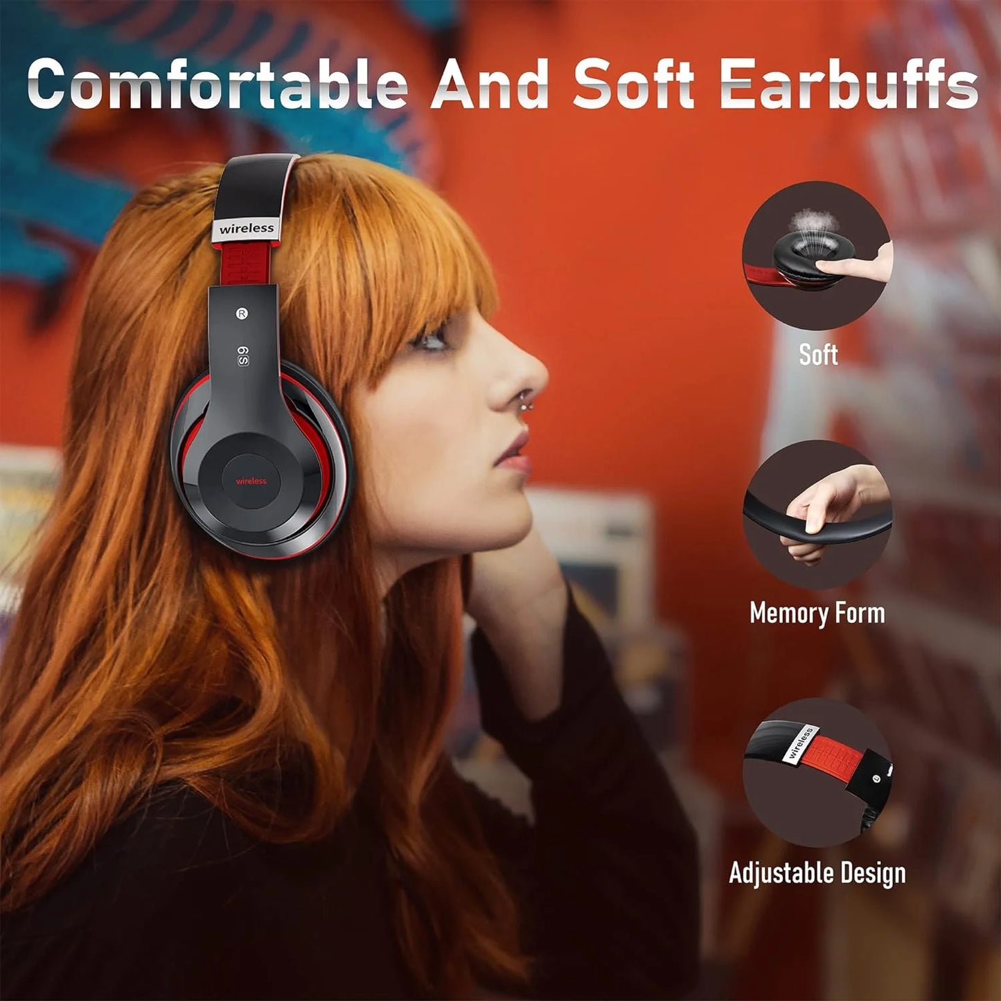 Over-Ear Bluetooth Headphones – 6 EQ Modes