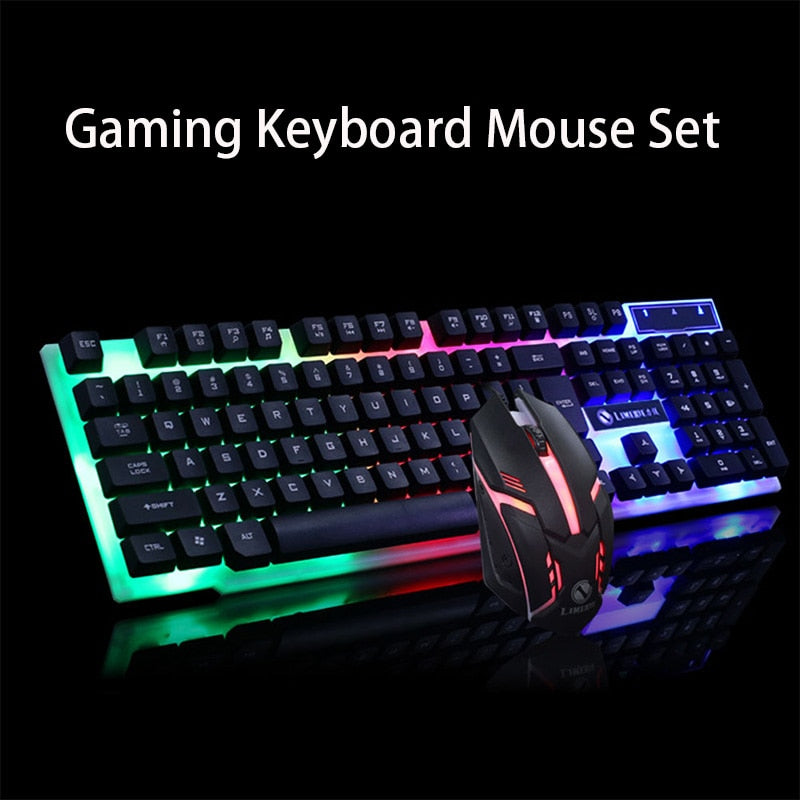 GTX300 Gaming Keyboard & Mouse Set – RGB Glowing Combo for CF, LoL & PC Gamer