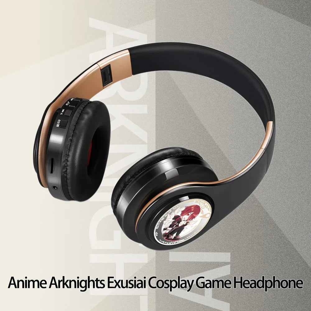 Arknights Exusiai Wireless Headphones – Anime Bluetooth Gaming Earphones with Mic