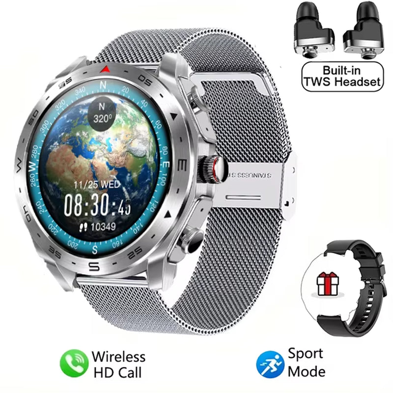 T95 Smartwatch with Built-In TWS Noise Cancelling Earbuds