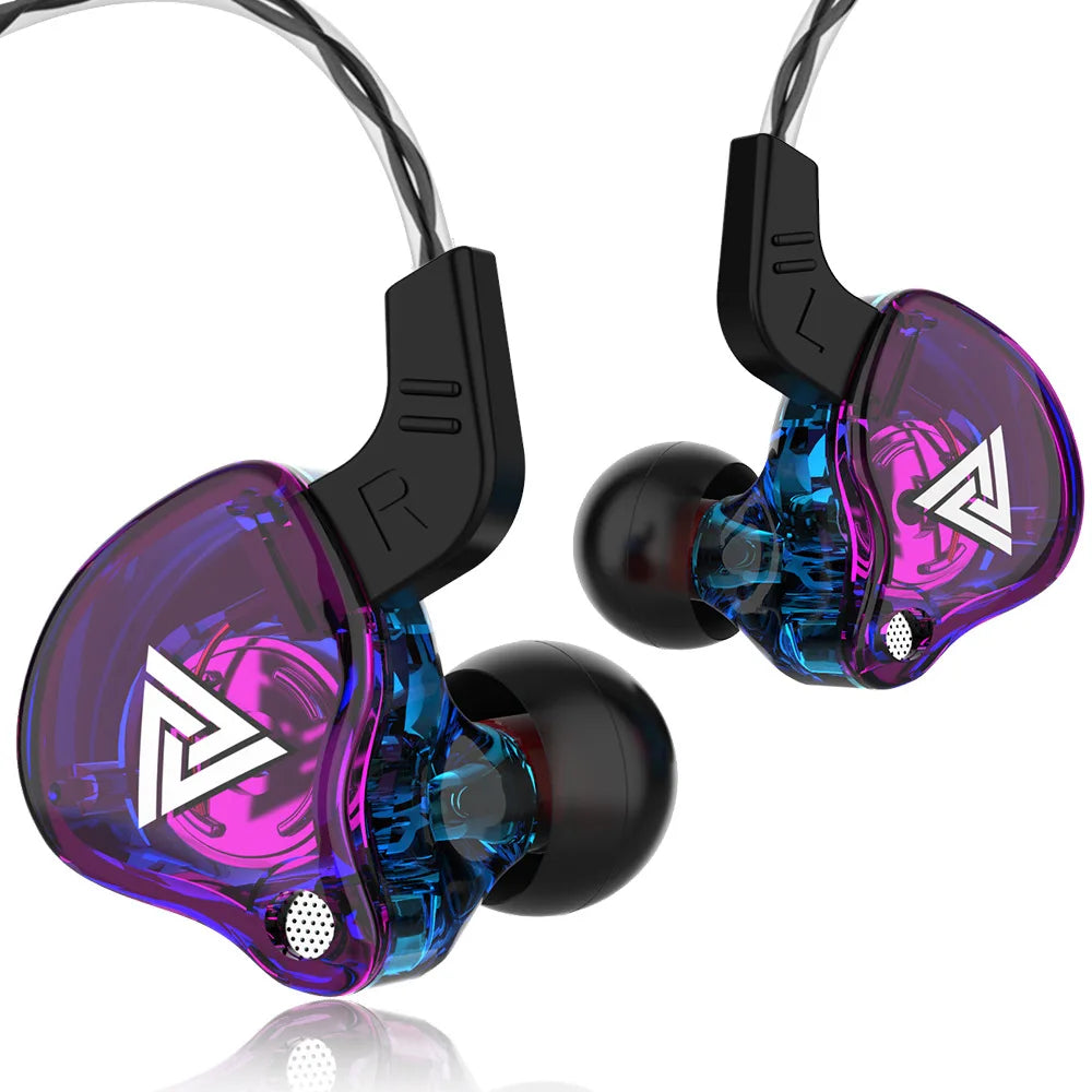 QKZ AK6 Earphones – HiFi Sound, Extra Bass, Copper Driver, Mic for Music & Sports