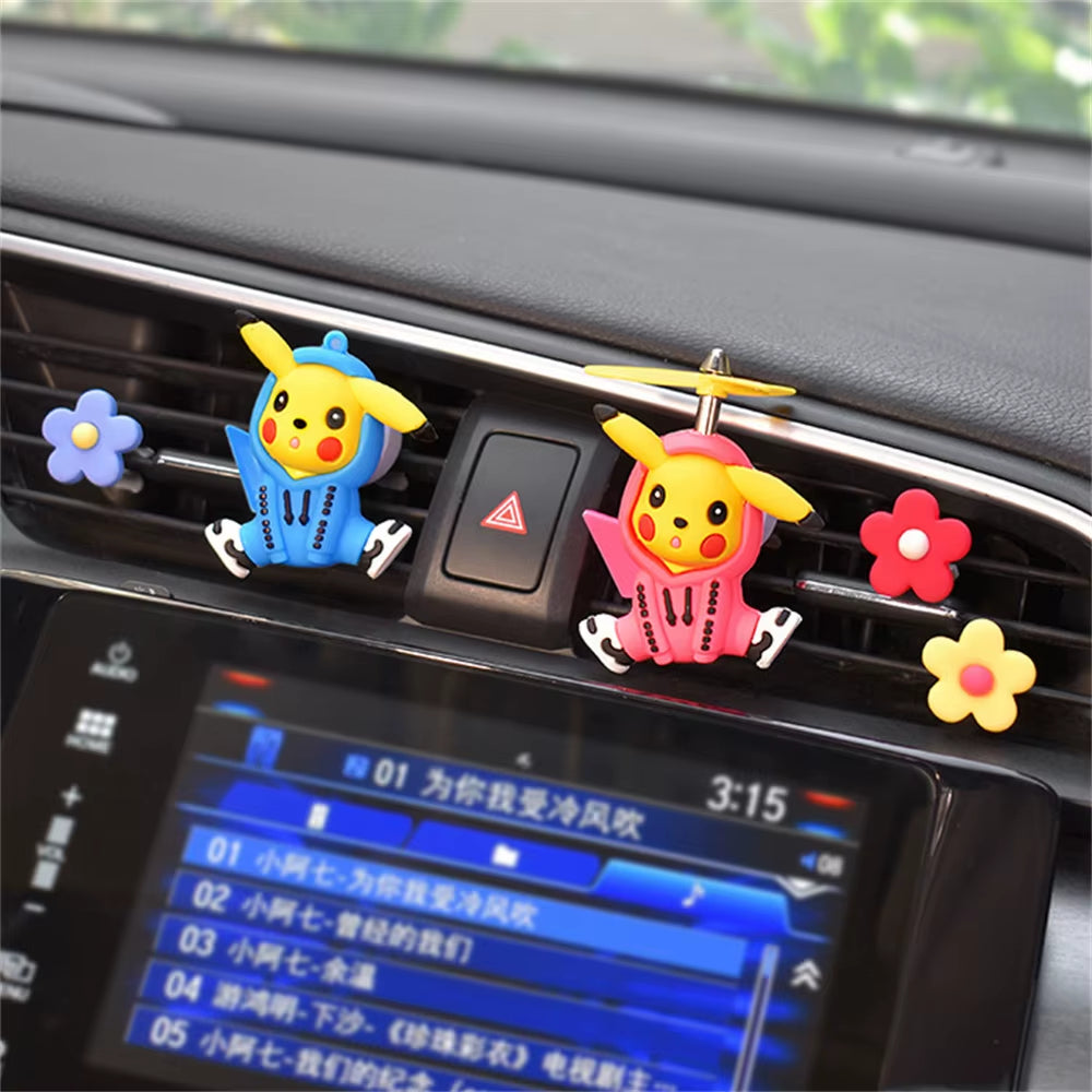 Pikachu Car Perfume Pendant – Cute Handmade Pokémon Air Outlet Decoration