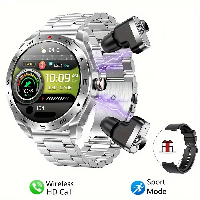 T95 Smartwatch with Built-In TWS Noise Cancelling Earbuds