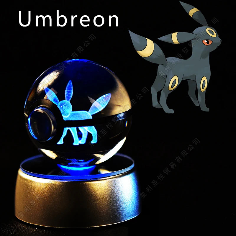 Pokémon LED Crystal Ball – 3D Glass Pokéball Lamp with Pikachu, Mewtwo, Charizard & More, COLLECT THEM ALL!