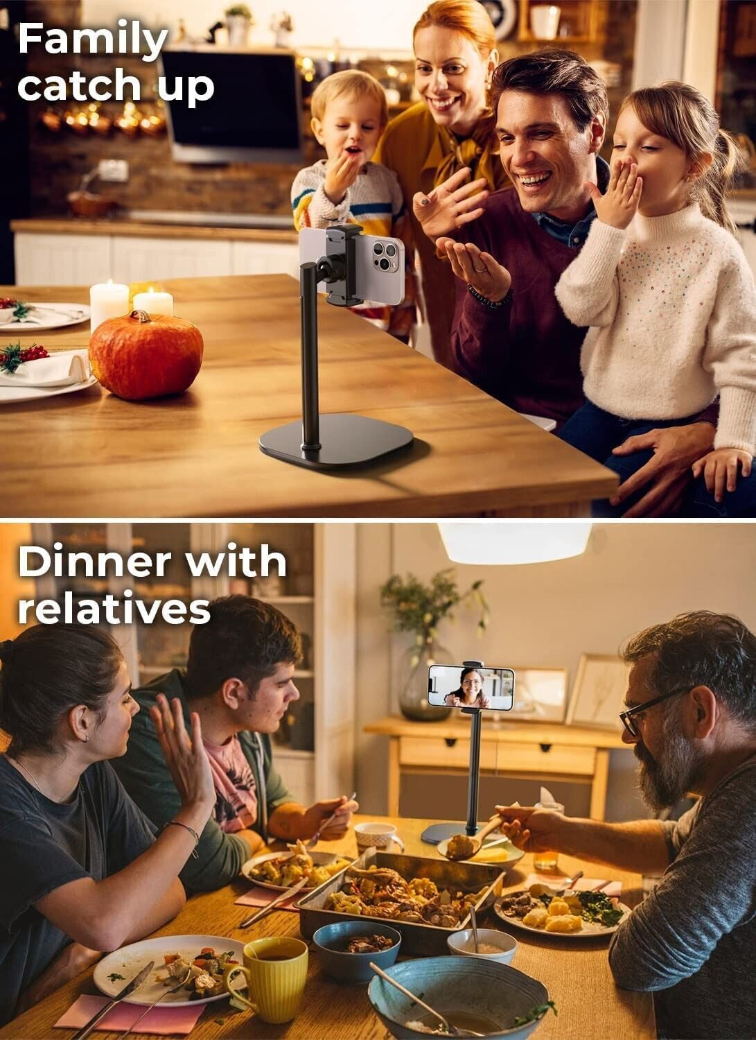 Height Adjustable Phone Holder β Sleek Desktop Stand for Hands-Free Viewing