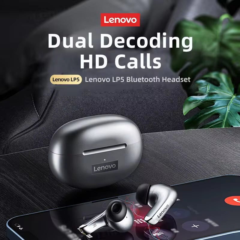 LP5 Wireless Bluetooth Earbuds – HiFi Sound, Waterproof, Mic & Sport Fit