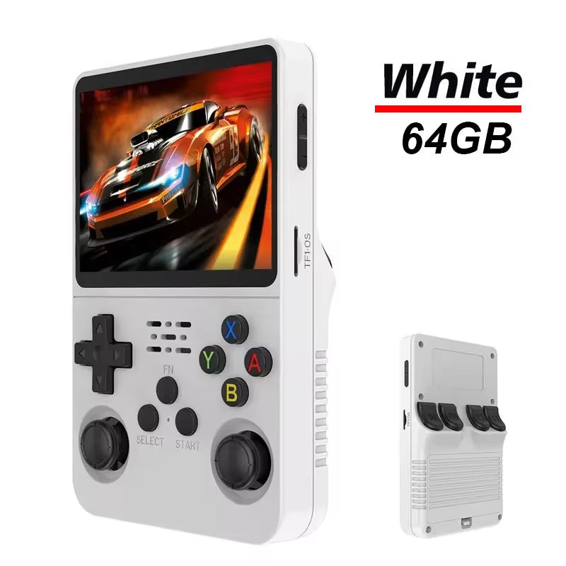 R36S Handheld Game Console – 3.5” IPS Screen, 64GB/128GB Retro Games, ArkOS System
