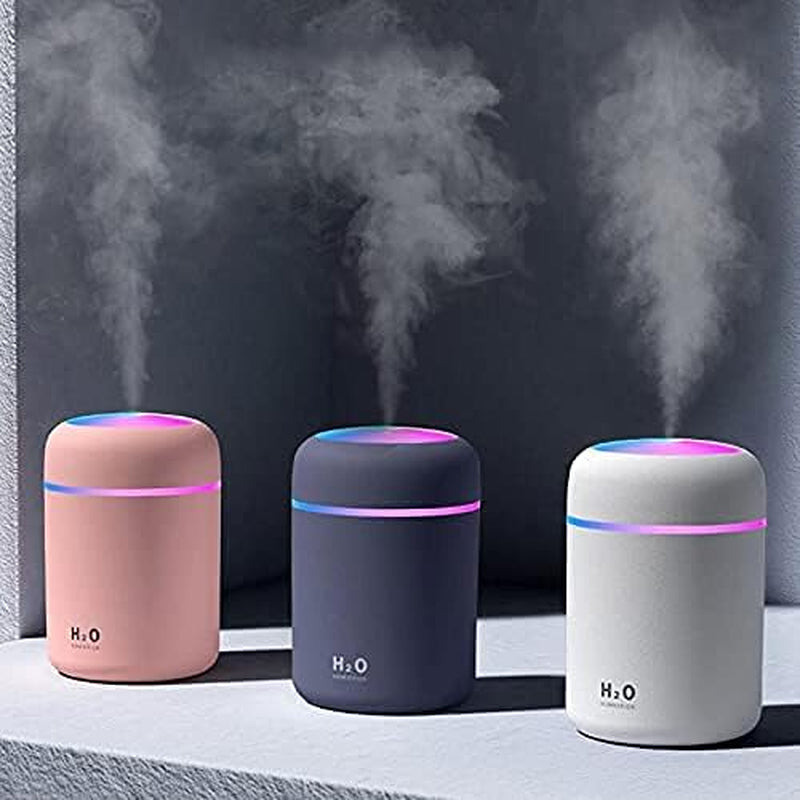 Compact Air Diffuser & Humidifier – Ultrasonic Mist for Bedroom, Car, or Workspace