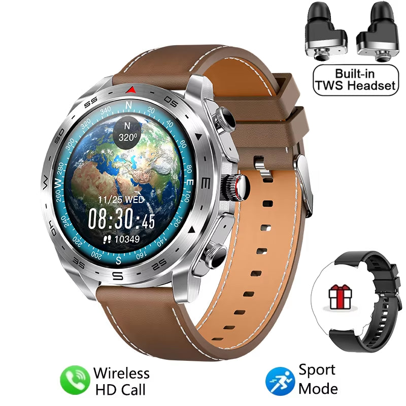 T95 Smartwatch with Built-In TWS Noise Cancelling Earbuds